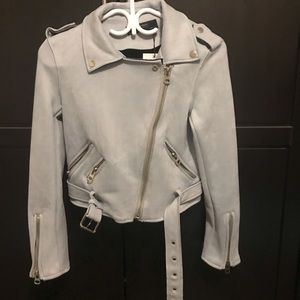NWT Zara Suede Cropped Moto Jacket